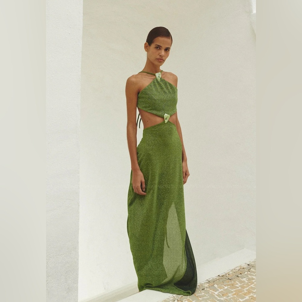 Baobab Collection Green Backless Dress